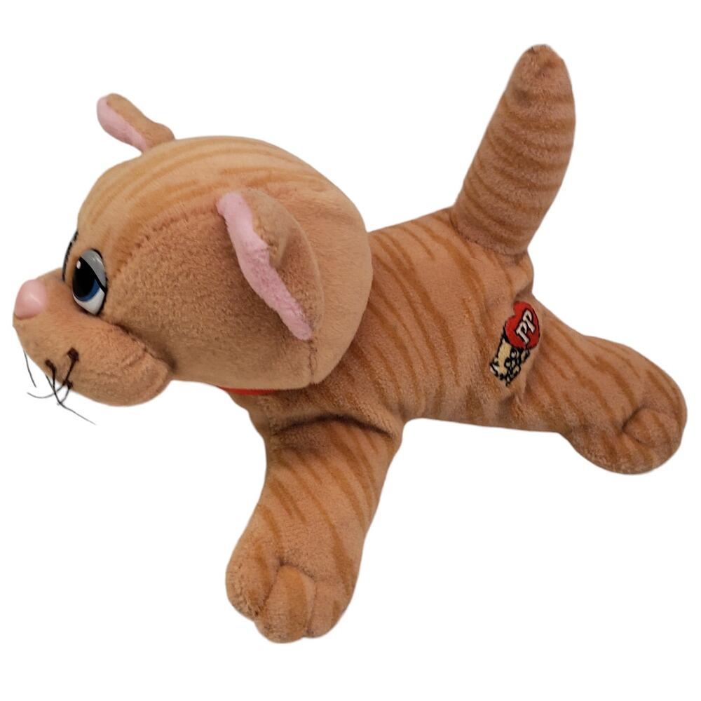 Vintage 1980s Pound Purries Small Orange Stripe Tabby Kitty Cat Plush Kitten 7"